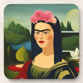 Frida Kahlo como Duro de Mona Lisa Porta copos Plá