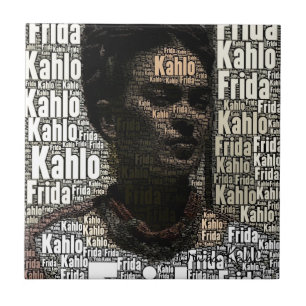 Frida Kahlo que rotula o retrato