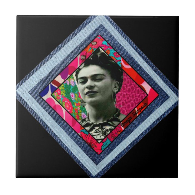 Frida Kahlo Retro Denim Diamond (Frente)