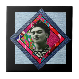 Frida Kahlo Retro Pink Denim