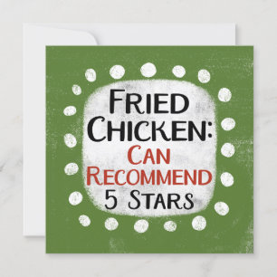Fried Chicken Review 5 Estrelas - Cartão de Saudaç
