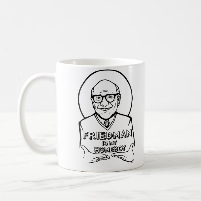 Friedman é minha caneca do ficar em casa (Esquerda)