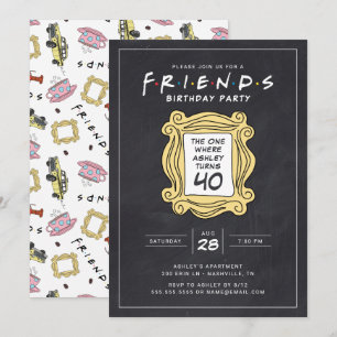 FRIENDS™ Convite de Aniversário de 40 anos com Q