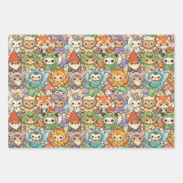 Friends Parade | Cute Animal Wrapping Paper Sheets