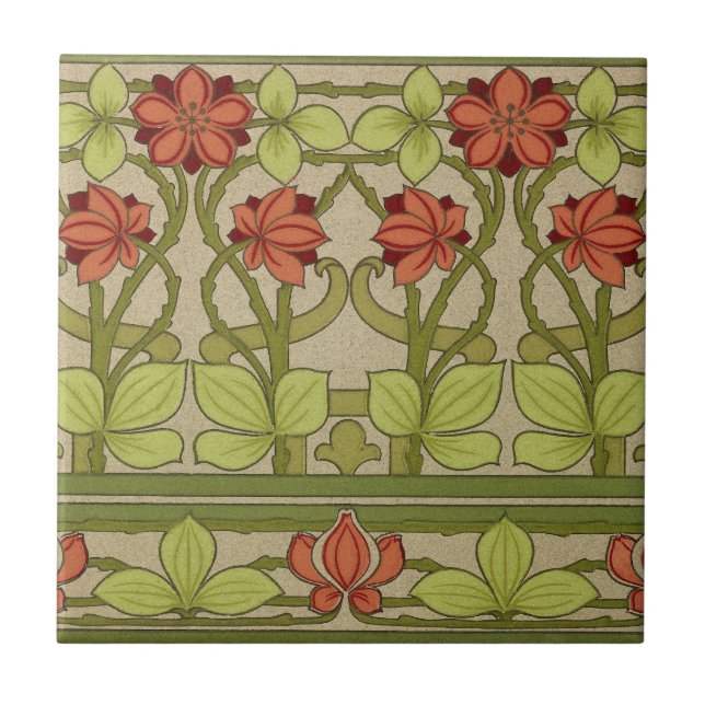 Frieze Border Art Nouveau Floral (Frente)