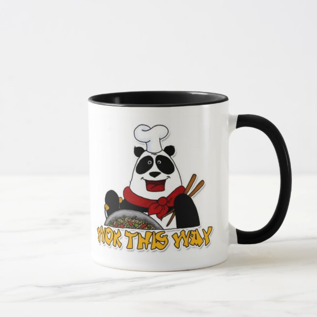 frigideira chinesa esta caneca da maneira (Direita)