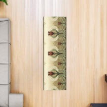 Frisa de Tulipa Vermelha em Estilo Missão Vintage