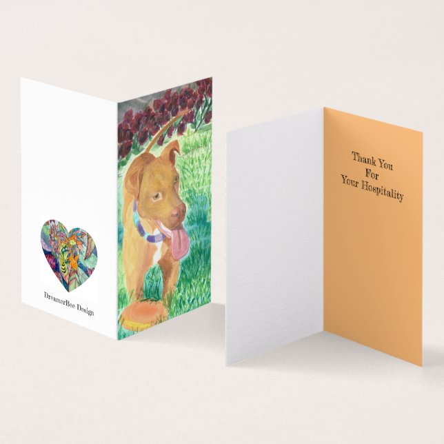 Frisbee No Cartões de agradecimentos Do Rosa (Interior e exterior)