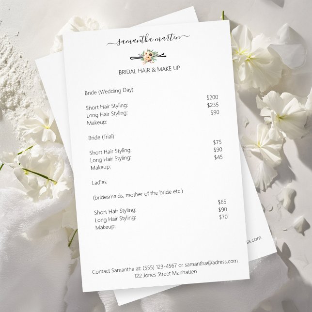 Friseur Haarnadel Blumen Flyer (Criador carregado)