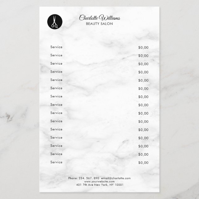 Friseur Marmor Flyer (Frente)