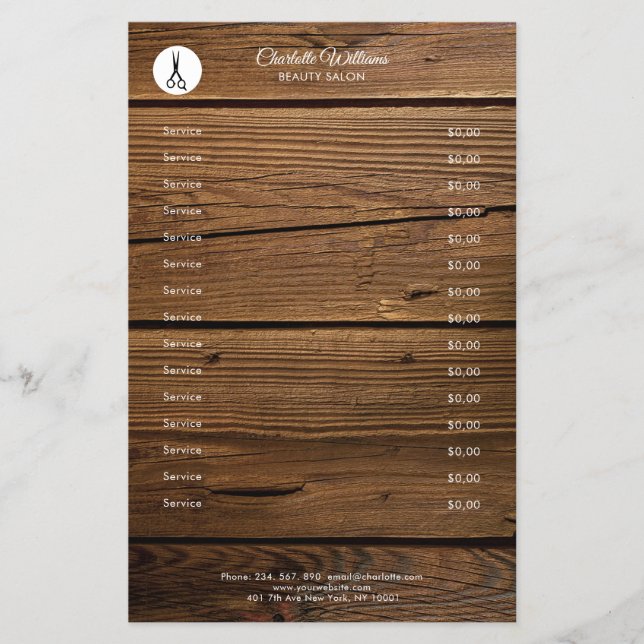 Friseur Rustikal Flyer (Frente)