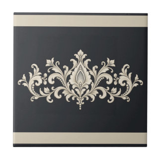 Friso de Lace Damask Marfim em Cor Personalizada