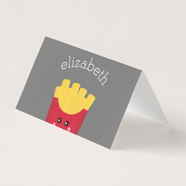 Fritas Francesas Cute Kawaii com Nome Personalizad (Frente)