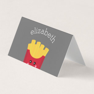 Fritas Francesas Cute Kawaii com Nome Personalizad