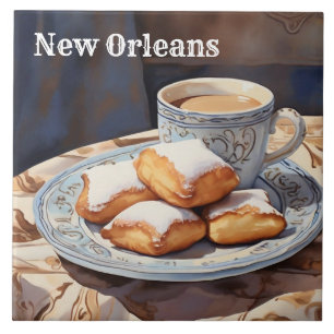 Frituras culinária de Nova Orleans sobremesa assad