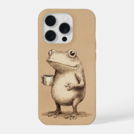 Frog with Coffee – Whimsical Vintage Animal