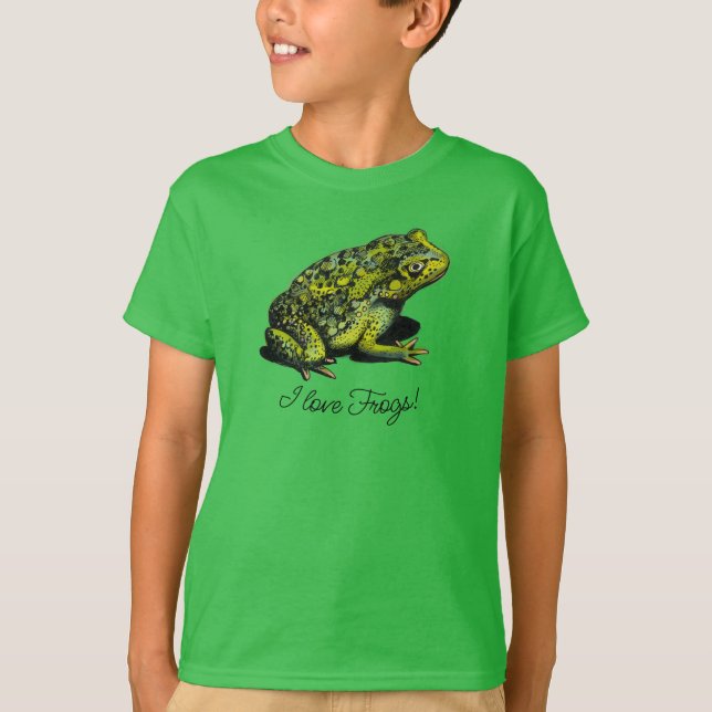 Froggy, adoro sapos! Camiseta (Frente)