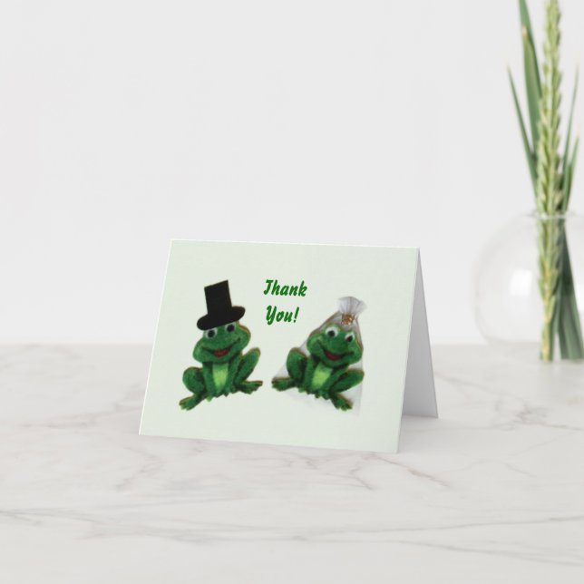 Froggy Wedding Obrigado Notas (Frente)