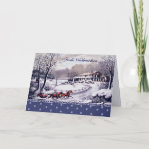 Frohe Weihnachten. Cartão de Natal em alemão