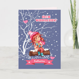 Frohe Weihnachten. Cartão de Natal em alemão