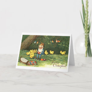 Frohes Osterfest! Cartão de páscoa alemão do