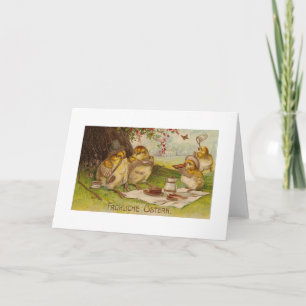 Frohliche Ostern! Cartão de páscoa alemão do