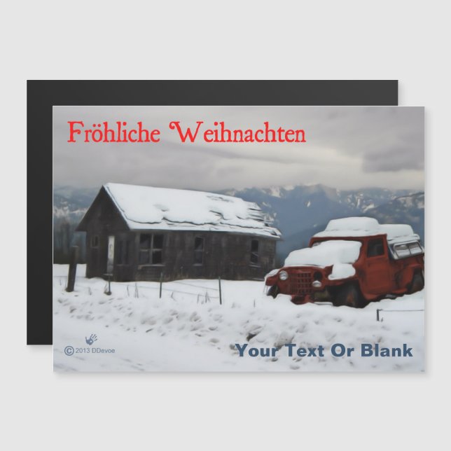 Fröhliche Weihnachten - Antigo Caminhão Vermelho (Frente/Verso)