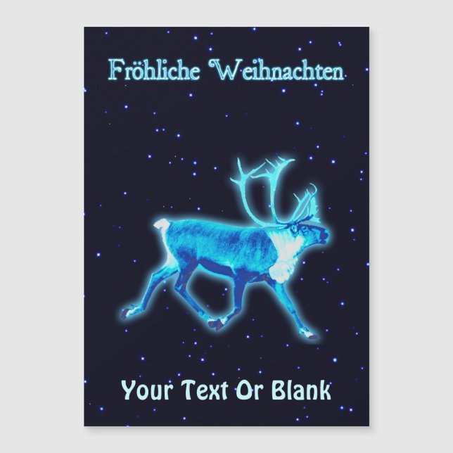 Fröhliche Weihnachten - Azul-Cariou (Reindeer) (Frente)