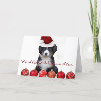 Fröhliche Weihnachten Bernese Cartão de cão de mon
