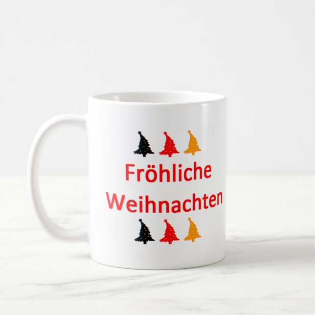 frohliche weihnachten caneca (Esquerda)