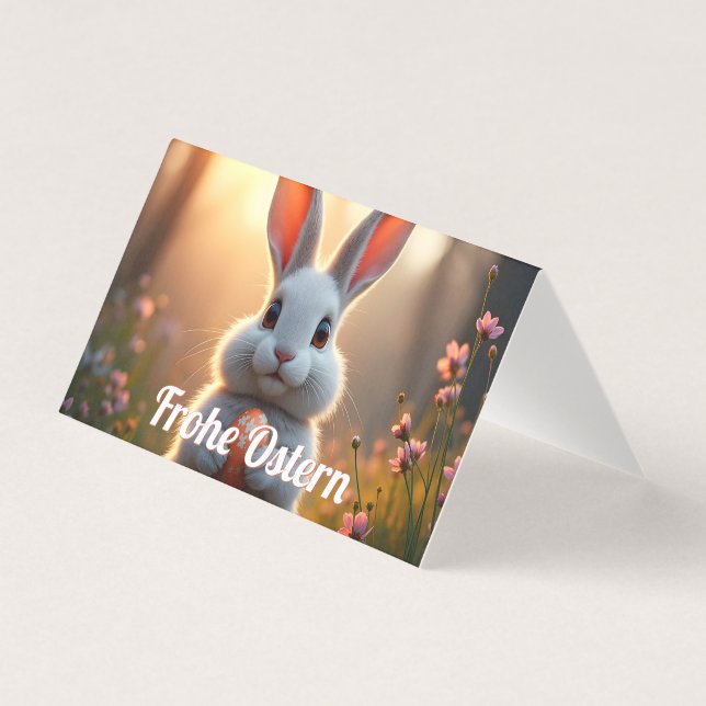 Fröhlicher Osterhase im Zauber des Frühlings (Frente)