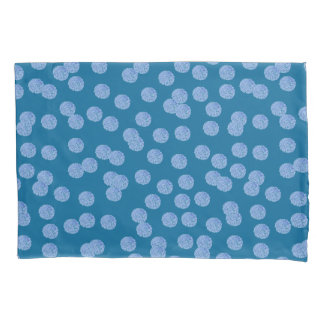 Fronha de almofada azul do solteiro do padrão das