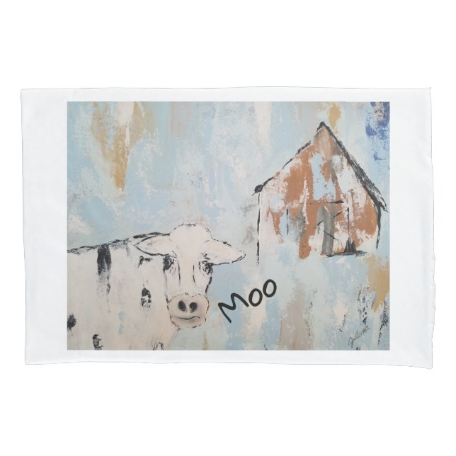 Fronha de almofada da vaca do MOO (Frente)