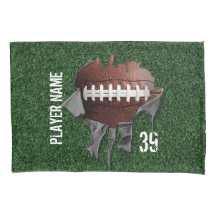 Fronha de almofada escura personalizada futebol