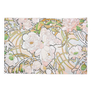 Fronha de almofada floral da flor da peônia de