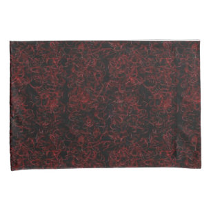 Fronha de almofada vermelhas de seda do fogo