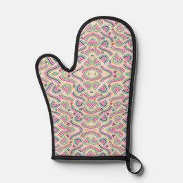 Front and back view of an oven mitt