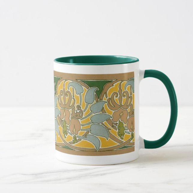 Fronteira de Flor Art Nouveau - Caneca (Direita)
