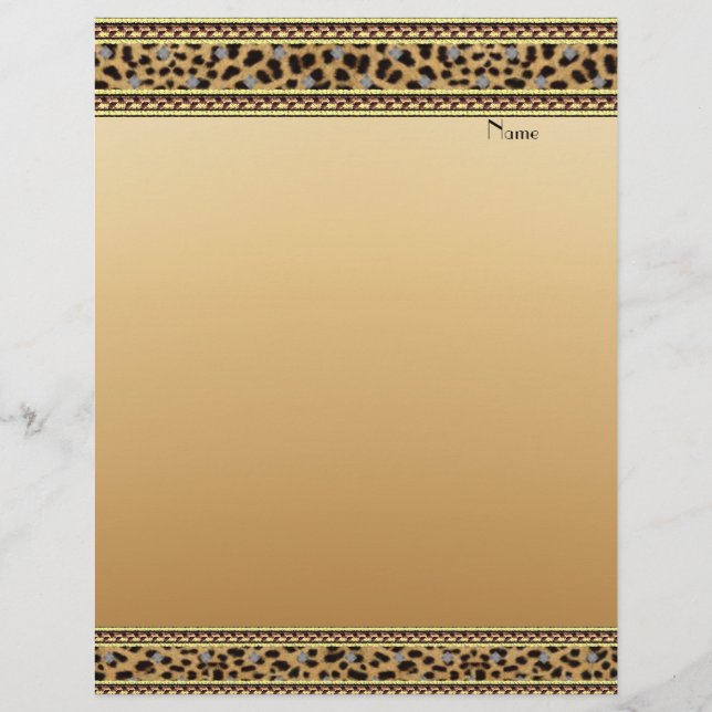 Fronteira de leopardo dourado com cabeçalho (Frente)