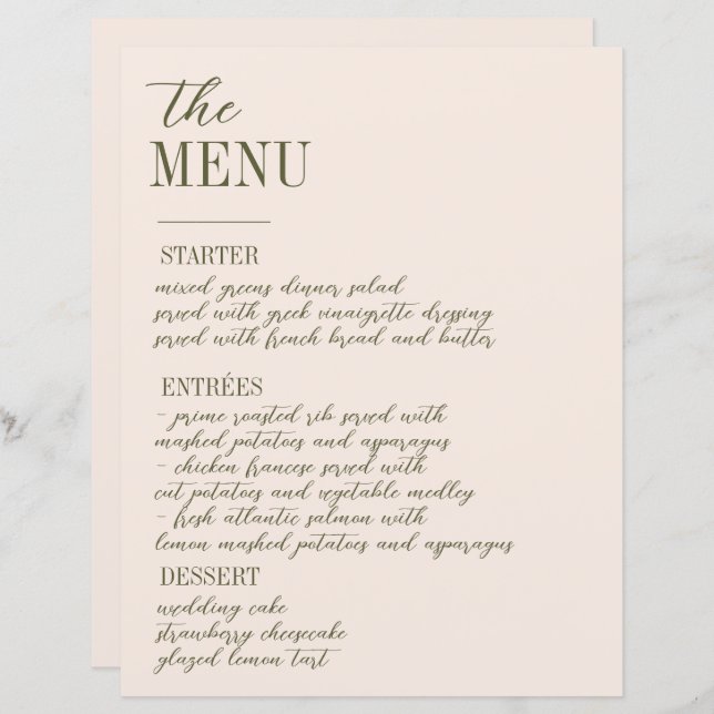 Fronteira de Ornamentado Vitoriana com o Menu Wedd (Frente/Verso)