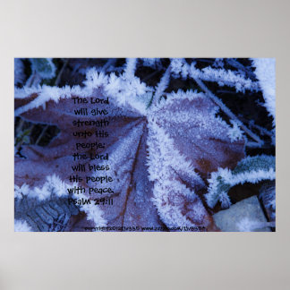 Frost em Leaf 2 Impressão com Verso de Escritura