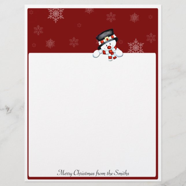 Frostis em vermelho com flocos de neve brancos (Frente)