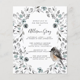 Frosty Floral Baptism | Orçamento Flyer