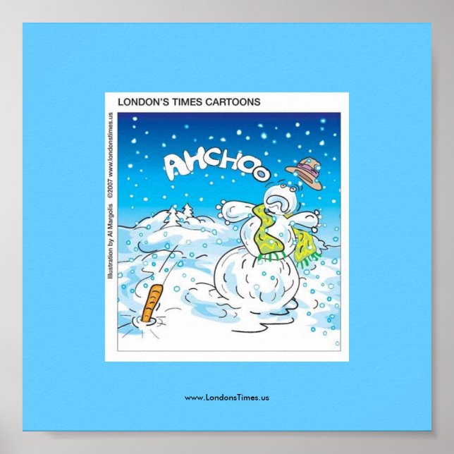 Frosty Luta Contra A Gripe Engraçado Poster De Nat (Frente)