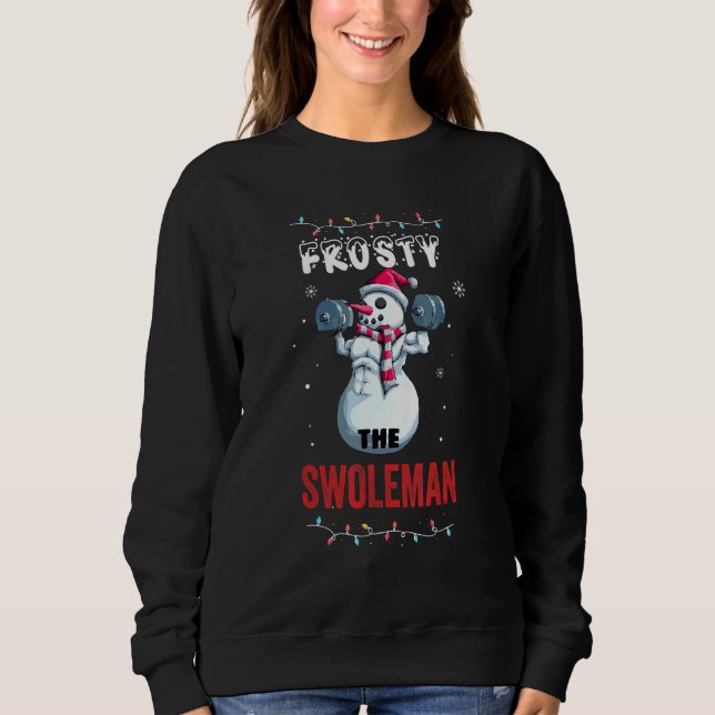 Frosty O Swoleman Suéter Feio De Natal Boneco De N (Frente)