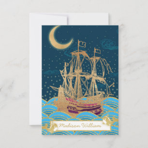 Frota Naval sob o luar com baleias pequenas