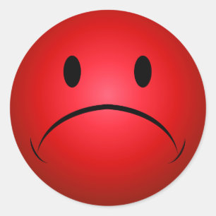 Frownie vermelho enfrenta a etiqueta