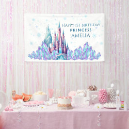 Frozen 1st Birthday Cartoon Castle First Birthday 