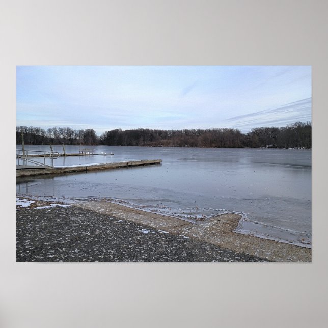 Frozen Creek Photo Poster (Frente)