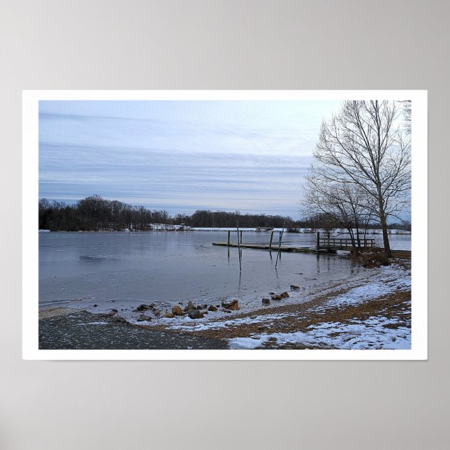 Frozen Creek Photo Poster (Frente)